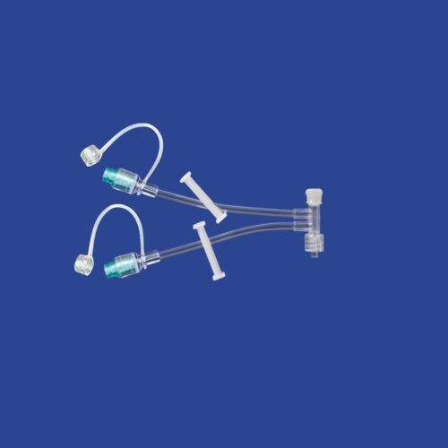 MILA Double High Flow Extension Set With Stasis Valve 12ga x 12.75cm