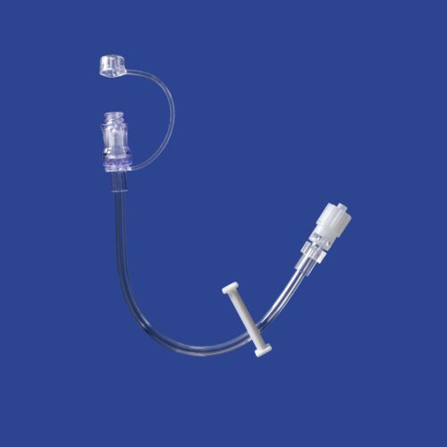 MILA High Flow Extension Set With Stasis Valve, 360 Spinner13ga x 18cm