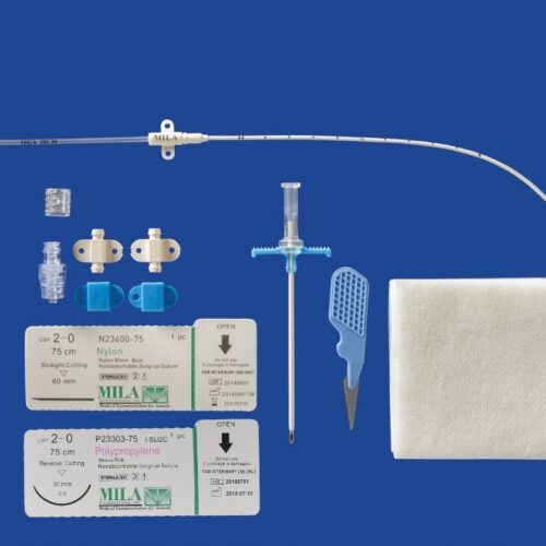MILA long-term large animal Peel Away IV Catheter 14ga x 20cm Single Lumen with integrated extension line