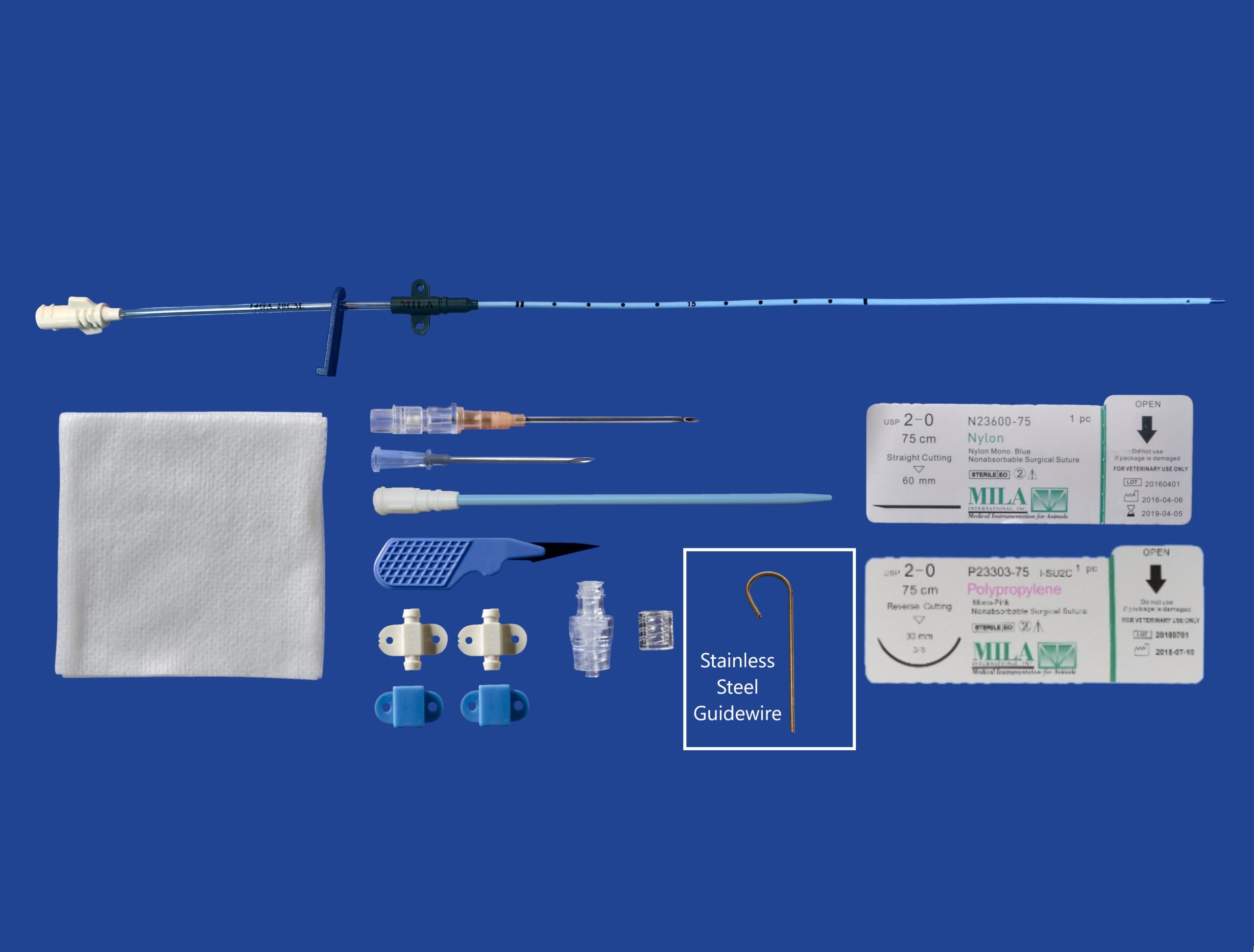 MILA Long-Term Guidewire IV Catheter 14ga x 20cm Single Lumen