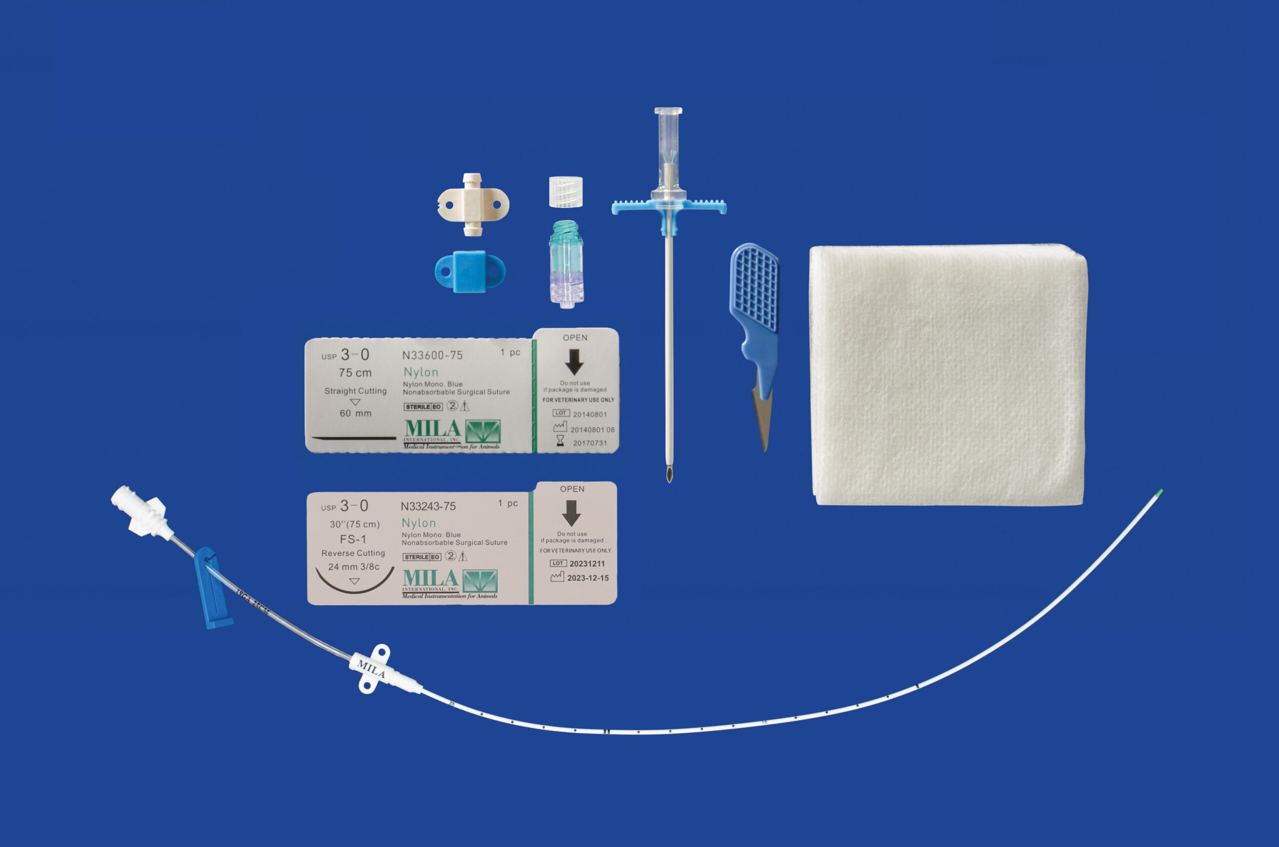 MILA Long-Term Small Animal Peel Away IV Catheter 19ga x 15cm Single Lumen