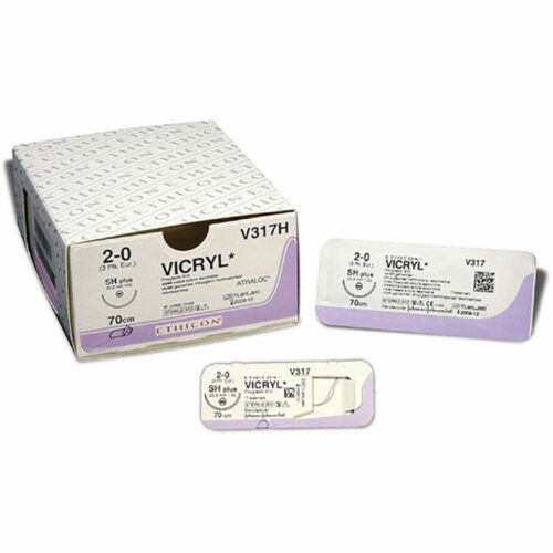 Vicryl Suture 1, 40mm, 1/2C, 70cm (Box of 36)