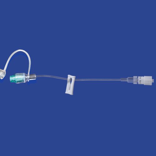 MILA Small bore set with rotating male luer lock and clamp - 16Ga x 17.5cm (7in)