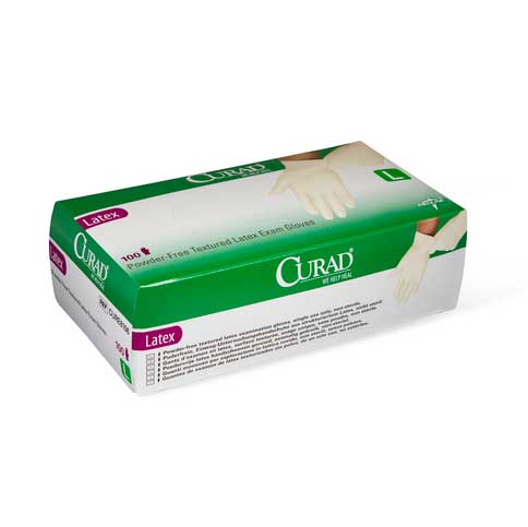 Medline Curad Latex Latex Powder Free Glove L