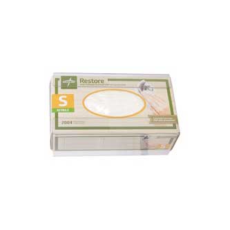 Medline Single clear PETG plastic glove box holder