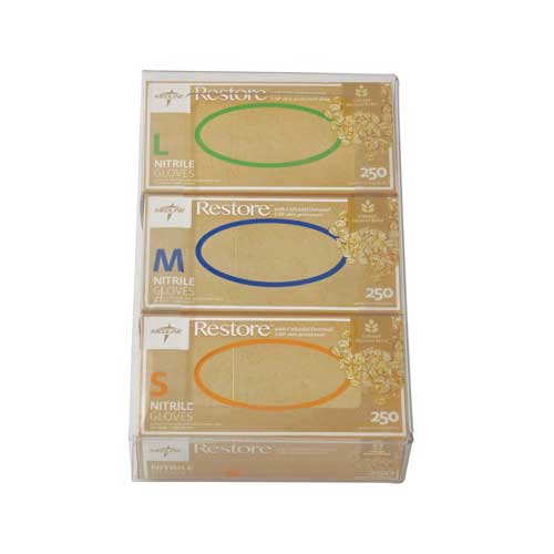 Medline Triple clear PETG plastic glove box holder