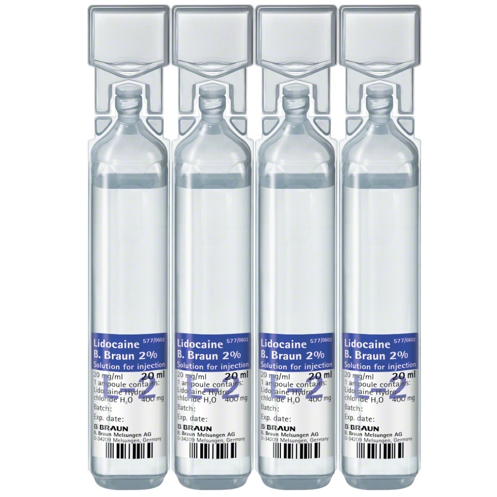 Bbraun 2% Lidocaine 20ml (Box of 100)